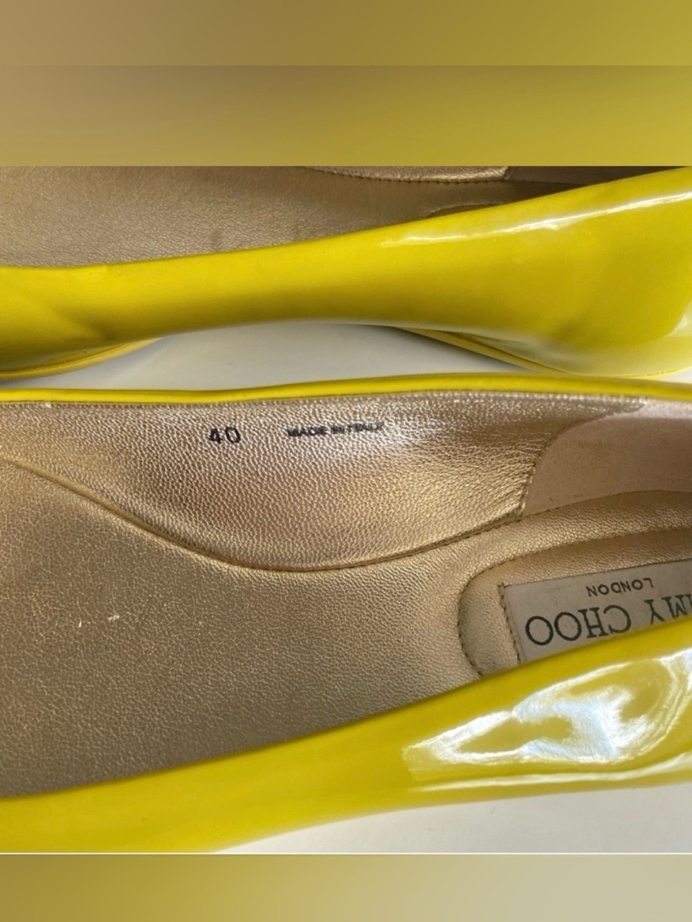 Jimmy Choo Morse Patent Leather Ballet Flats Size 10 - Picture 6 of 14